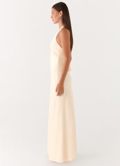 Heavy Hearted Satin Maxi Dress