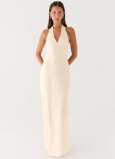 Heavy Hearted Satin Maxi Dress