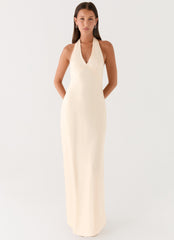 Heavy Hearted Satin Maxi Dress