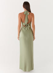 Heavy Hearted Satin Maxi Dress