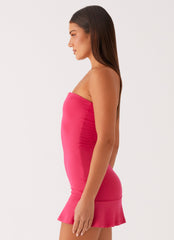 Hurts Like Hell Strapless Mini Dress
