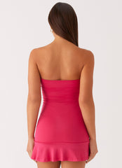 Hurts Like Hell Strapless Mini Dress