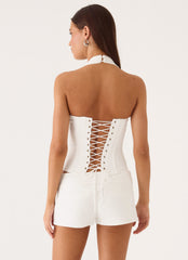 Indira Bustier Halter Top