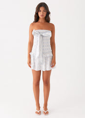 Izi Shirred Mini Dress