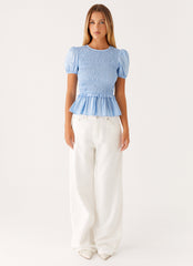 Izzy Shirred Top
