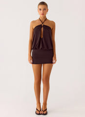 Jisoo Halter Mini Dress