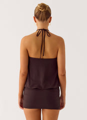 Jisoo Halter Mini Dress