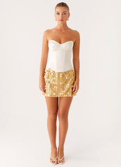 Kasen Sequin Mini Skirt