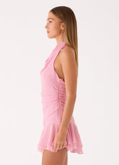 Kellsa Cowl Neck Mini Dress