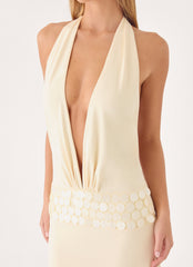 Kolisa Beaded Halter Maxi Dress