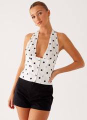 Lets Pretend Halterneck Top