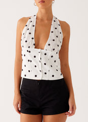 Lets Pretend Halterneck Top