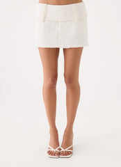 Liam Low Rise Denim Micro Skort