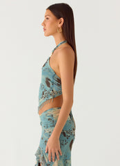 Lloyd Beaded Halter Top