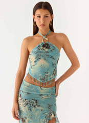 Lloyd Beaded Halter Top