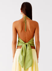 Loreta Beaded Tie Back Top
