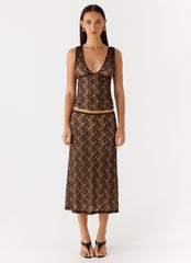 Malachie Lace Midi Skirt