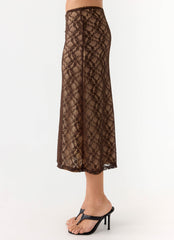 Malachie Lace Midi Skirt