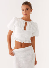 Megan Balloon Sleeve Top