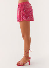 Mercer Sequin Mini Shorts