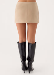 Milae Suede Micro Mini Skirt