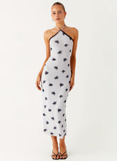 Nestel Flock Halter Midi Dress