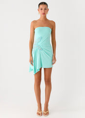 Ocean Dream Strapless Mini Dress