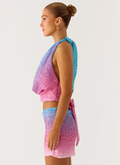 One More Time Sequin Knit Top