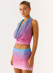 One More Time Sequin Knit Top