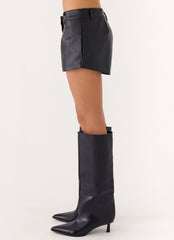 Oslo Faux Leather Mini Shorts