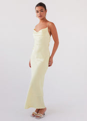 Joanna Satin Maxi Dress