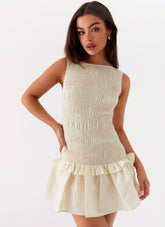 Garden Kisses Shirred Mini Dress