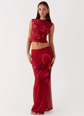 Waiting For Dawn Mesh Maxi Skirt