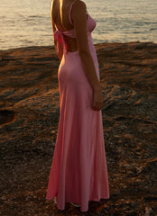 Flora Satin Maxi Dress