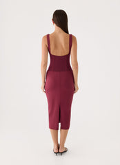 Plaise Corset Long Midi Dress