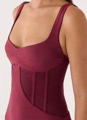 Plaise Corset Long Midi Dress