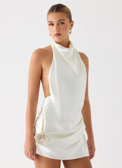 Play It Out Cowl Mini Dress