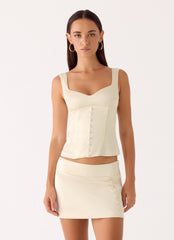 Posy Satin Mini Skirt