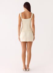 Posy Satin Mini Skirt