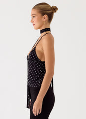 Quiero Backless Top