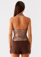 Reyce Sequin Top