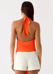 Right Back Halter Top