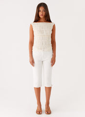 Rocco Denim Capri Pants