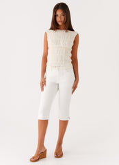 Rocco Denim Capri Pants