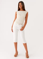 Rocco Denim Capri Pants