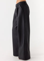 Samuel Low Rise Faux Leather Pants