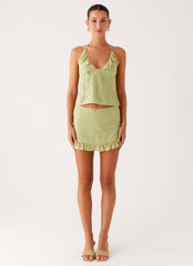 Savoir Beaded Halter Top