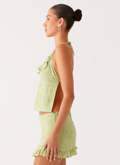 Savoir Beaded Halter Top