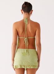 Savoir Beaded Halter Top