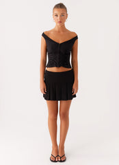Shelby Pleated Mini Skirt